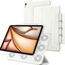 Magnetic for iPad Air 11 inch M4/M3/M2 2026/2025/2024 Case, Slim Smart Folio for Air 5th/4th Generation 10.9 Inch 2022/2020, Trifold Stand Case for iPad Air 8/7/6, Auto Sleep/Wake(White)