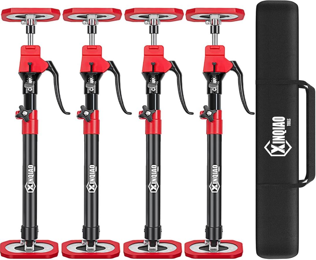 XINQIAO Cabinet Jacks for Installing Cabinets, Heavy Duty Third Hand Tools Adjustable Support Pole from 18.5 IN to 29.5 IN, 4 PCS