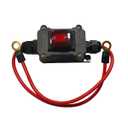 10AWG Dual Side Wiring Inline Wire Switch DPST DC12-24V 35A Quick Connect/Disconnect with on/Off Switch and Copper Ring Power Cord 30 cm IP67 for Motorcyle, Car,Power on/Off.(DC)