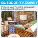 Garnetics Outdoor TV Cover 50 Inch Waterproof, Weatherproof TV Enclosures with Smart Shield Screen Protectors, Ideal for Outdoor Use, Moving, and Storage - Beige