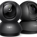 Tapo 2K Indoor Pan/Tilt Wired Security Camera  Works as a Baby Monitor & Pet Camera, Motion Detection, 2Way Audio, Siren, Night Vision, NoSubscription Local Storage or Optional Cloud, C211 (2Pack)