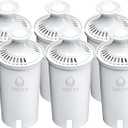 Brita Standard Water Filter for Pitchers and Dispensers, Reduces Copper, Cadmium and Mercury Impurities, Lasts Two Months or 40 Gallons, Includes 6 Filters for Pitchers