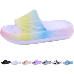 Youecci Cloud Slides for KidsShower Slippers Bathroom Pool SandalsBoys Girls Comfy Thick Sole SlippersSummer Non-Slip Beach Shoes, Size 35