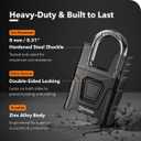 Heavy Duty Outdoor Combination Lock with 0.32" Cut-Resistant Shrouded Shackle Weatherproof High-Security Padlock with Code for Gates, Fences, Sheds, Storage Units 1-Pack, Black