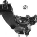 Front Left/Driver Side Wheel Hub Bearing & Steering Knuckle Assembly for Ford Focus 2012 2013 2014 2015 2016 2017 2018, 2.0L FWD, Preassembled (BR935005LK)