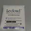 Lecloud Leia Short White Sheer Curtains 45 Inch Length 2 Panels, Balance Light & Privacy Clip Texture Small Window Curtain for Bedroom, Dual Rod Pockets Basement/Living Room/Kitchen Drapes, 38W x 45L