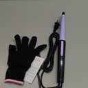 Hair Curling Iron, Tapered Curling Wand, Professional 0.5-1Inch Ceramic Hair Curler Wand with Heat-Resistant Glove, Dual Voltage (Purple)