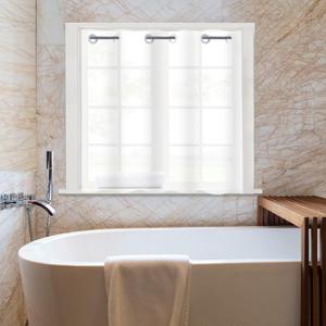 YISURE Plastic Frosted PEVA Bathroom Window Curtain, No Hook Needed Narrow Small Short Peva Privacy Shower Curtain for Shower Room, Width 48 x Length 48 Inch