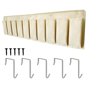 RVZONE RV Shoe Pockets 10 Pockets Heavy Hanging Bedside Storage Organizer with Sturdy Hooks Storage Pockets Hangs on bed for Shoes Toys and Tool Accessories