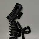 Kitiin Black Claw Clips for Thick/Fine/Thin Hair,Strong holding teeth interlocking Women Large Jaw Clips neutral 3 Count In set basic hair accessories (black hair clips)