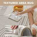 Beige Neutral 9x12 Area Rugs Textured Tufted Rugs for Living Room Bedroom Rug-Carpet Cream Ivory Washable Geometric Moroccan Modern Rug