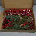 Crafare 36 Pack Small Christmas Picks Assorted Size Red Berry Picks Stems with Pinecones for Christmas Holiday Floral Arrangement Winter Holiday Season Decoration