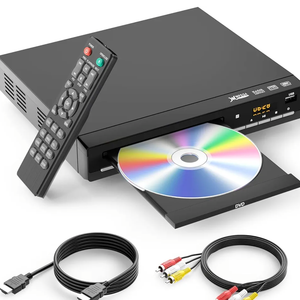 DVD Player for TV with HDMI, Region Free，CD Player for Home, Plays All Regions and Formats, Mini DVD Player with USB, Remote, HDMI and RCA Cables Included