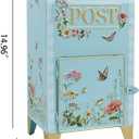Vintage Wedding Mailbox with Lockable Door Decorative Blue Standing Post Box Large Metal Home Decor Mail Boxes for Wedding Cards Baby Birthday Shower Graduation Party Reception Gift (Blue)