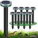 8 Pack Snake Repellent, Mole Repellent Solar Powered Ultrasonic, Gopher Repeller Sonic Mole Deterrent Spikes, Snake Gopher Vole Repellent Outdoor for Lawn Garden & Yard-Green