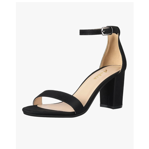 Ankis Heels for Women Open Toe Ankle Strap Chunky Heel Sandals 2.75 Inch, Size: 7,5
