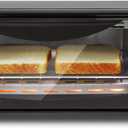 Elite Gourmet ETO236 Personal Compact 2 Slice Countertop Toaster Oven with 15 Minute Timer & Adjustable Temperature, Bake, Broil, & Toast, Black