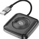 Wireless CarPlay Adapter for iPhone - Bluetooth Apple CarPlay Adapter Converts Wired to Wireless, Plug-and-Play, No Delay, Automatic Reconnection, Compatible with iOS 10+