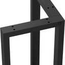 TIEOU Metal Legs for Table V Shape 28" H Tall Metal Black Table Leg Heavy Duty Industrial Desk Legs Set of 2