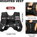 Weighted Vest for Men Women, No-Bounce 6LB 8LB 12LB 16LB 20LB 25LB 30LB Weights Vest with Adjustable Buckles & Reflective Stripes | Weight Vest for Walking Running Hiking Workout