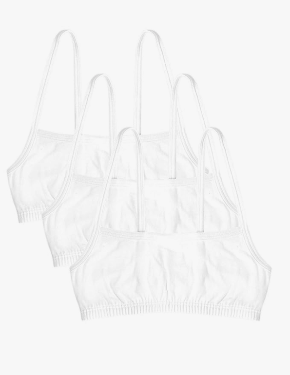 Hanes of the Loom Girls' Cotton Spaghetti Strap Sport Bra 2 XL