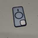 vnnink for iPhone 12 Case & iPhone 12 Pro Case,Magnetic Matte Military Grade Drop Protection Translucent Cell Phone Cover - Slim Rugged Durable Shockproof Bumper Cover-Navy Blue