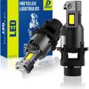 D2S D2R LED Bulbs, 24000Lumens 600% Brightness, 6000K Cool White Light, Plug and Play Fog Light Bulbs, Xenon HID Replacement, 85122 66240 66040 Fog Light Bulb Conversion Kit - Pack of 2