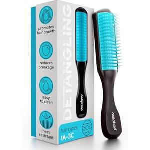 Aséptiqo Brush - Premium Detangling Hair Brush, Compact & Easy to Clean Multi Purpose HairBrush for Women, Men, Kids - Ideal for Straight to Wavy Hair, Wet or Dry, Heat Resistant Hair Brush
