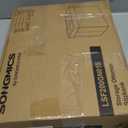 SONGMICS Storage Ottoman, Foldable Small Ottoman Foot Rest, 12.2 x 16.1 Inches Foot Stool, Load up to 286 lb, for Living Room, Bedroom, Dorm, Slate Gray ULSF200G01