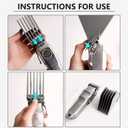 AFANSO Mega Hair Clipper Guards, 8pcs Gray, Fits Most Wahl Full Size Hair Clippers (3 Inch 8pcs)