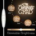 Congrats Grad Neon Sign with Graduation Cap, Warm White LED Neon Light with Dimmer, USB Powered Neon Sign for Wall Decor, Classroom, Party, Graduation Celebration Gift (16.5 x 10.7 in)