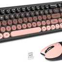 Wireless Keyboard and Mouse Combo - BlackBerry-Gradient 2.4G Full-Size Typewriter Cute Colorful Keyboards - USB Plug and Play, for Windows, Laptop, Computer, PC, Desktop