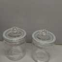 Set of 2 Glass Jar with Lid (2 Liter) | Airtight Glass Storage Cookie Jar for Flour, Pasta, Candy, Dog Treats, Snacks & More | Glass Organization Canisters for Kitchen & Pantry | 68 Ounces