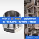 LTWFITTING Bar Production Stainless Steel 316 Pipe Hex Bushing Reducer Fittings 1" Male x 1/4" Female NPT Fuel Water Boat (Pack of 5)