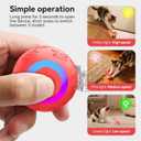 Smart Interactive Cat Dog Toys, Automatic Pet Toys for Bored Indoor Cats and Dogs, Motion Activated, USB Rechargeable, Christmas Pet Birthday Gifts (Red)