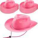 Mepase Cowboy Hats Bulk Felt Western Party Wide Brimmed Cowgirl Hats Set for Adults Men Women Costume Party
