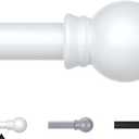 Curtain Rods for Windows White, Stainless Steel Rods for Bedroom, Living Room, Kitchen, Farmhouse, Outdoor, 78-79 inches