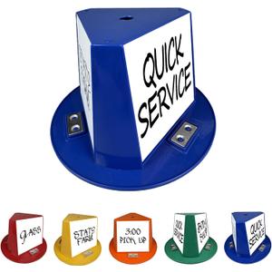 Magnetic Roof Toppers, Magnetic Car Top Hats, Set of 10 with Dry Erase Panels (Blue)