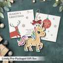 Rainbow Unicorn Ornament 2025, Birthday, for Kids, Teen Girls, Wooden Ornaments for Christmas Decorations, Animal Lovers Gift Ideas, Unicorn Gifts for Women Friends