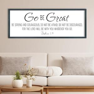FZMHASLWW Go Be Great Wall Decor 32''×12'' Black