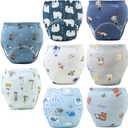 Training Pants Potty Training Underwear for Boys Girls,Toddler Potty Pants for 2T-6T,Soft Absorbent & Leak-Proof with Characters, 100% Cotton Washable (8PCS,L)