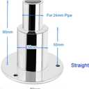 Stainless Steel 316 Straight Thru Hull Exhaust Skin Fitting, Fitting 24mm Tube Pipe Socket Hardware with Bolts and Nuts, for Diesel Parking heaters