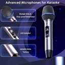 HWWR Wireless Microphones for Karaoke: Dual Professional Karaoke Microphone for Singing, Rechargeable Dynamic UHF Mic System with Receiver for Church, Party, Meeting, Speech, PA System, Plug and Play