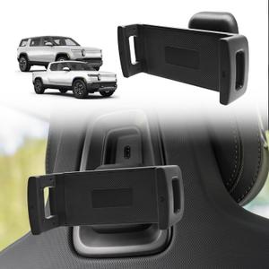 BestEvMod Seat Back Second Row Anchor 1/4 Screw Mount Phone Holder Tablet Mag Safe Compatible with 2022-2024 2025 Rivian R1T&R1S Backseat fits All Phones&Android 360 Adjustable(Tablet Holder)