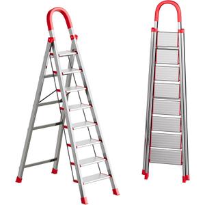 8 Step Ladder,Heavy Duty Step Stool with Non-Slip and Widen Pedals,Step Ladder with Safe Handrail,Space Saving for Home,Kitchen,Indoor & Outdoor