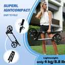 Kick Scooter for Kids Ages 6+, Teens & Adults, Adjustable Handlebars, Rear Brake, Big Wheel Foldable Scooter for Indoor & Outdoor