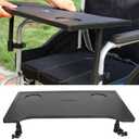 Wheelchair Tray Table with Cup Holder, Removable Wheelchair Lap Tray, Lightweight Portable Wheelchair Dinner Table Accessories for Eating, Reading, Resting, Fits Wheelchair Arms of 16" - 20"