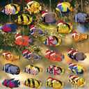 Bucherry 24 Pcs Fish Ornaments for Christmas Tree, Fish Gifts, Fit for Holiday Party Supplies