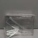 2Pcs Cable Charger Organizer Box, Large Cords Storage Organizer with Adjustable Compartments and Wire Ties, Stackable Cord Organizer for Drawer - Clear