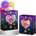 TwoTry 2 Pack Large Gift Bags with Lights and Fireworks Design - Portable Paper Bags with Handles for Birthday bag, Wedding, Mother’s Day, Party Favors, Celebrations, Pack of 3
